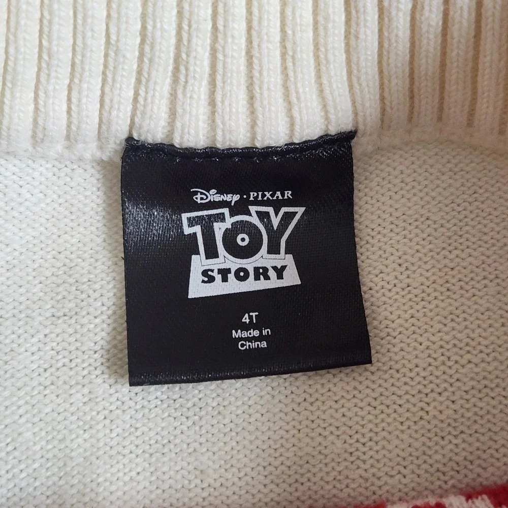 Disney Toy Story Rex Roarsome Xmas Holiday Sweater‎ Kids size 4T